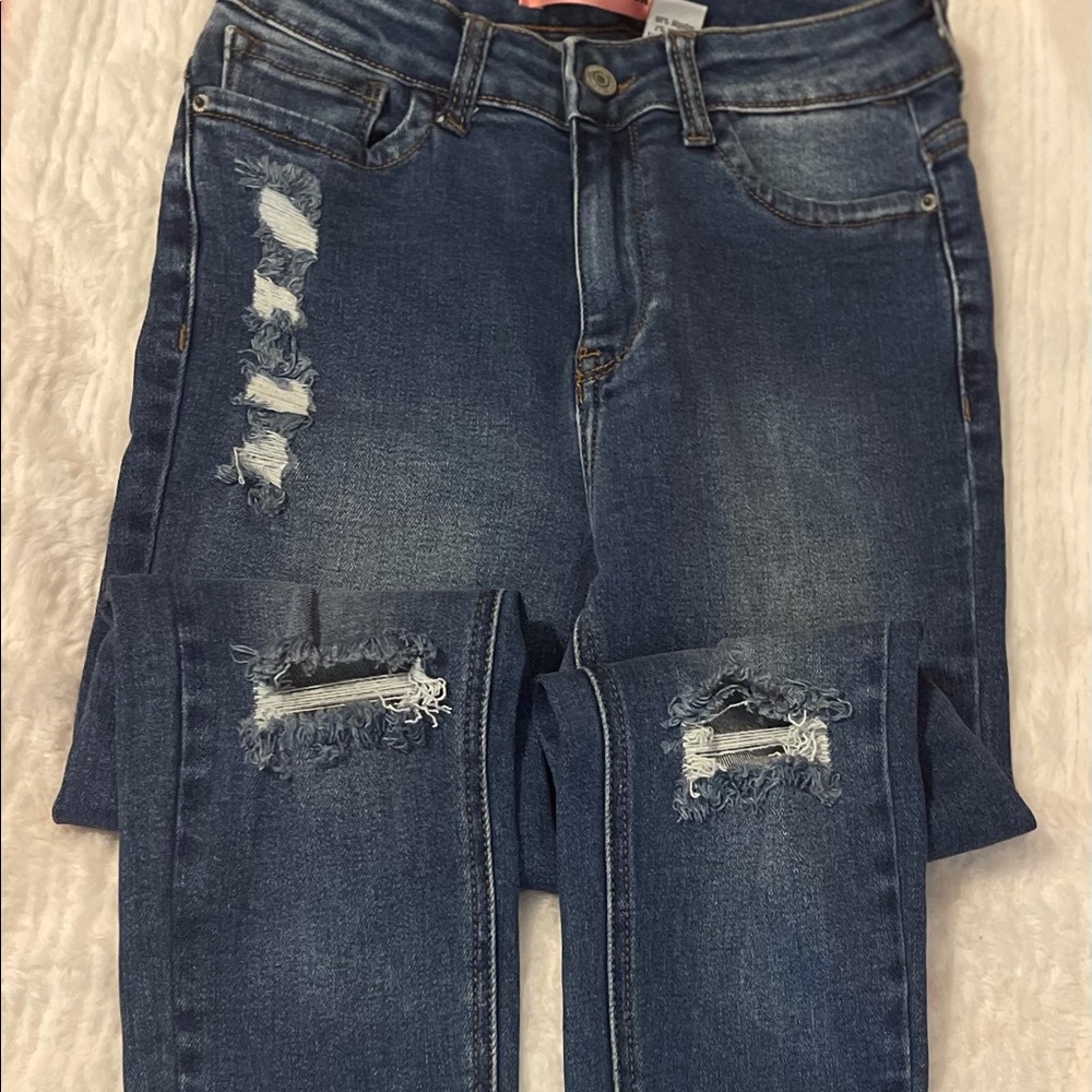 Crytal Rock Jeans Size 7 Blue